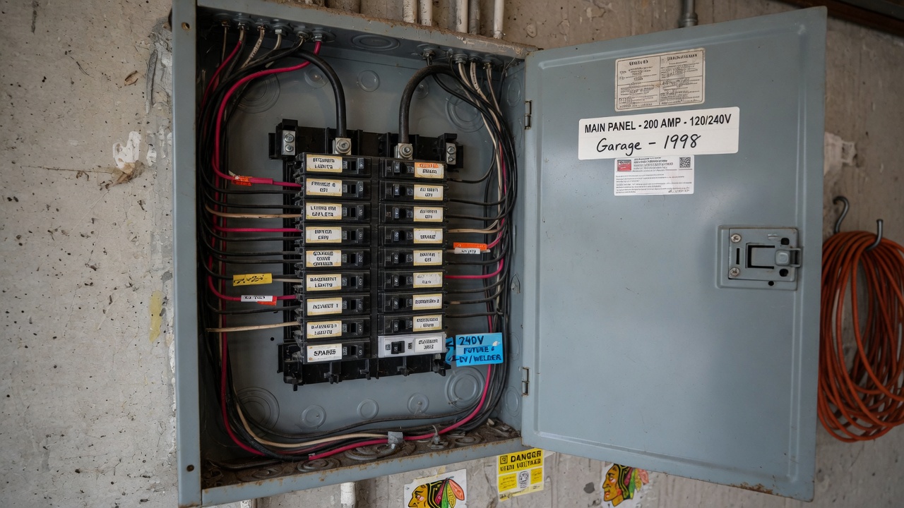 Home electrical panel for EV charger estimate